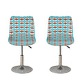Fox With Glasses Pattern Print Bar Stool Covers
