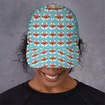 Fox With Glasses Pattern Print Baseball Cap