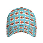 Fox With Glasses Pattern Print Baseball Cap