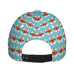 Fox With Glasses Pattern Print Baseball Cap