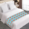 Fox With Glasses Pattern Print Bed Runner