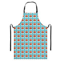 Fox With Glasses Pattern Print Bib Apron With Pocket