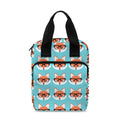 Fox With Glasses Pattern Print Bible Tote Bag