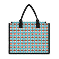 Fox With Glasses Pattern Print Canvas Tote Bag