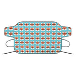 Fox With Glasses Pattern Print Car Windshield Snow Cover