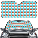 Fox With Glasses Pattern Print Car Windshield Sun Shade