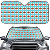 Fox With Glasses Pattern Print Car Windshield Sun Shade