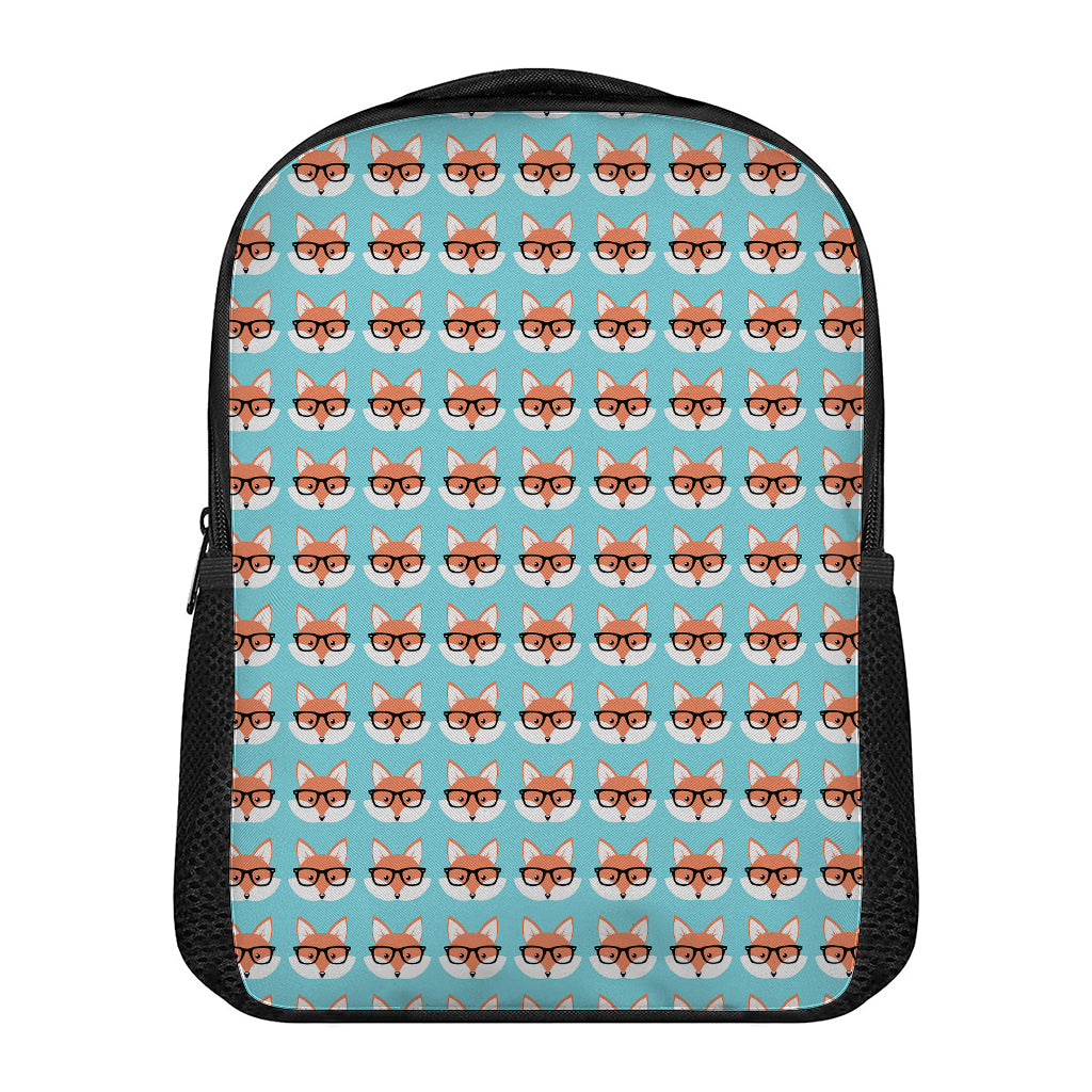 Fox With Glasses Pattern Print Casual Backpack