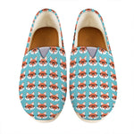 Fox With Glasses Pattern Print Casual Shoes