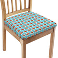 Fox With Glasses Pattern Print Chair Cushion Cover