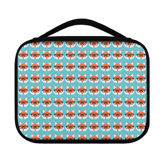 Fox With Glasses Pattern Print Classic Bible Case