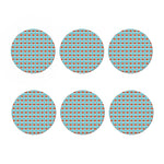 Fox With Glasses Pattern Print Coaster Set