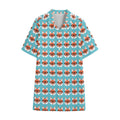Fox With Glasses Pattern Print Cotton Hawaiian Shirt