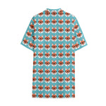 Fox With Glasses Pattern Print Cotton Hawaiian Shirt