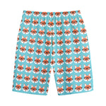 Fox With Glasses Pattern Print Cotton Shorts