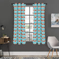 Fox With Glasses Pattern Print Grommet Curtain Panels