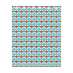 Fox With Glasses Pattern Print Curtain