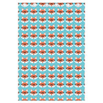Fox With Glasses Pattern Print Curtain