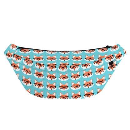 Fox With Glasses Pattern Print Fanny Pack
