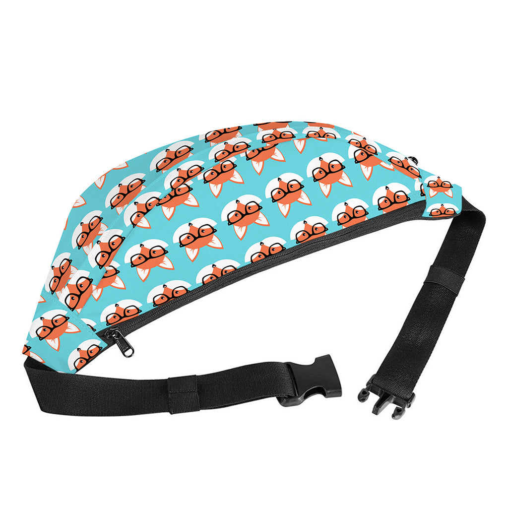 Fox With Glasses Pattern Print Fanny Pack
