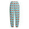 Fox With Glasses Pattern Print Fleece Lined Knit Pants