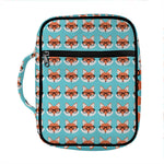 Fox With Glasses Pattern Print Front Pocket Bible Bag