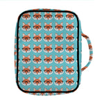 Fox With Glasses Pattern Print Front Pocket Bible Bag