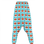 Fox With Glasses Pattern Print Hammer Pants