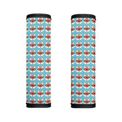Fox With Glasses Pattern Print Handle Covers