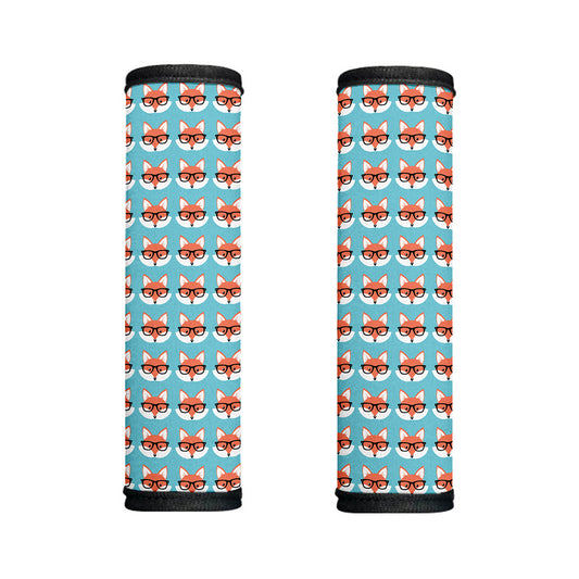 Fox With Glasses Pattern Print Handle Covers