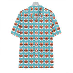 Fox With Glasses Pattern Print Hawaiian Shirt