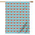 Fox With Glasses Pattern Print House Flag
