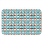 Fox With Glasses Pattern Print Indoor Door Mat