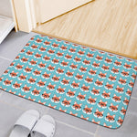 Fox With Glasses Pattern Print Indoor Door Mat