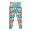 Fox With Glasses Pattern Print Jogger Pants