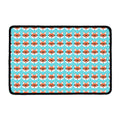 Fox With Glasses Pattern Print Kitchen Mat