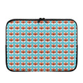 Fox With Glasses Pattern Print Laptop Sleeve