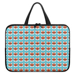 Fox With Glasses Pattern Print Laptop Sleeve With Handle