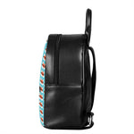 Fox With Glasses Pattern Print Leather Backpack