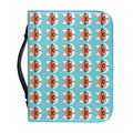 Fox With Glasses Pattern Print Leather Bible Cover