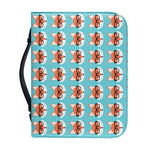 Fox With Glasses Pattern Print Leather Bible Cover