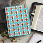 Fox With Glasses Pattern Print Leather Bible Cover