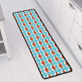 Fox With Glasses Pattern Print Long Kitchen Mat