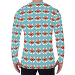 Fox With Glasses Pattern Print Men's Long Sleeve T-Shirt