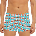 Fox With Glasses Pattern Print Men's Short Boxer Briefs