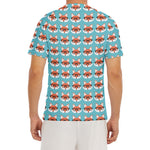 Fox With Glasses Pattern Print Men's Short Sleeve Rash Guard