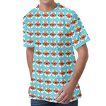 Fox With Glasses Pattern Print Men's Velvet T-Shirt