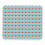 Fox With Glasses Pattern Print Mouse Pad