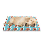 Fox With Glasses Pattern Print Pet Cooling Mat Cover