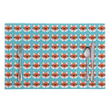 Fox With Glasses Pattern Print Placemat